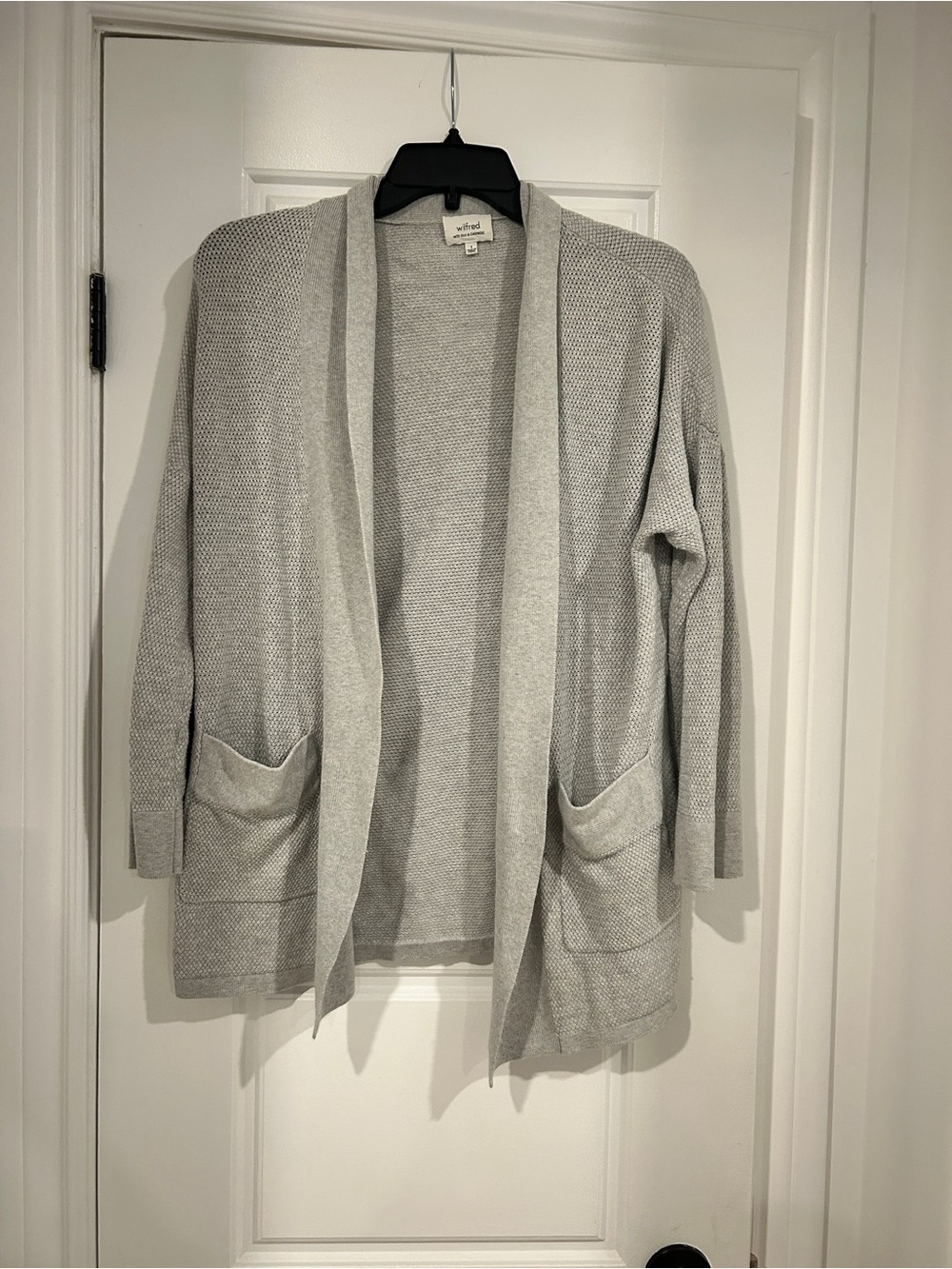 Aritzia Wilfred silk cotton and cashmere blend open cardigan size small